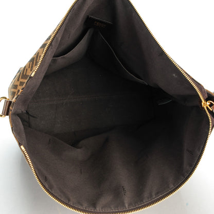 Fendi Zucca Vitello Artic Convertible Tote Tobacco Castagna 5 of 8