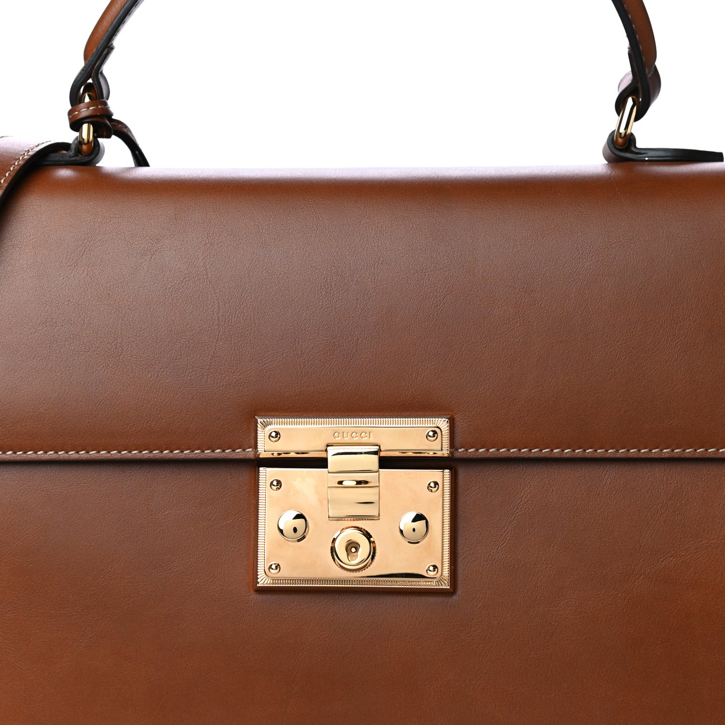 Calfskin Medium Padlock Signature Top Handle Bag Cuir
