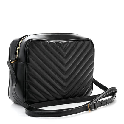 Saint Laurent Calfskin Matelasse Monogram Lou Camera Bag Black 3 of 11
