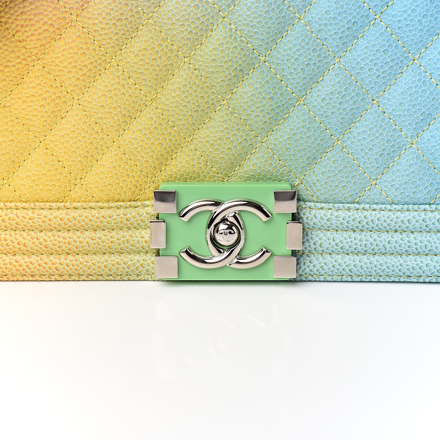 Chanel Caviar Quilted Medium Cuba Rainbow Boy Flap Multicolor 9 of 10