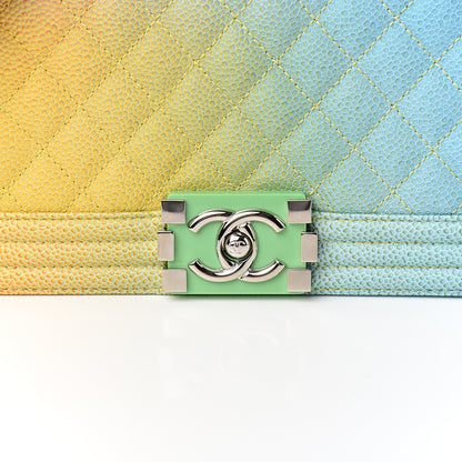 Chanel Caviar Quilted Medium Cuba Rainbow Boy Flap Multicolor 9 of 10