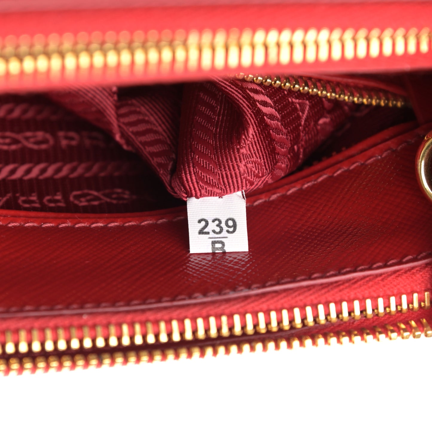 Saffiano Mini Galleria Double Zip Tote Fuoco