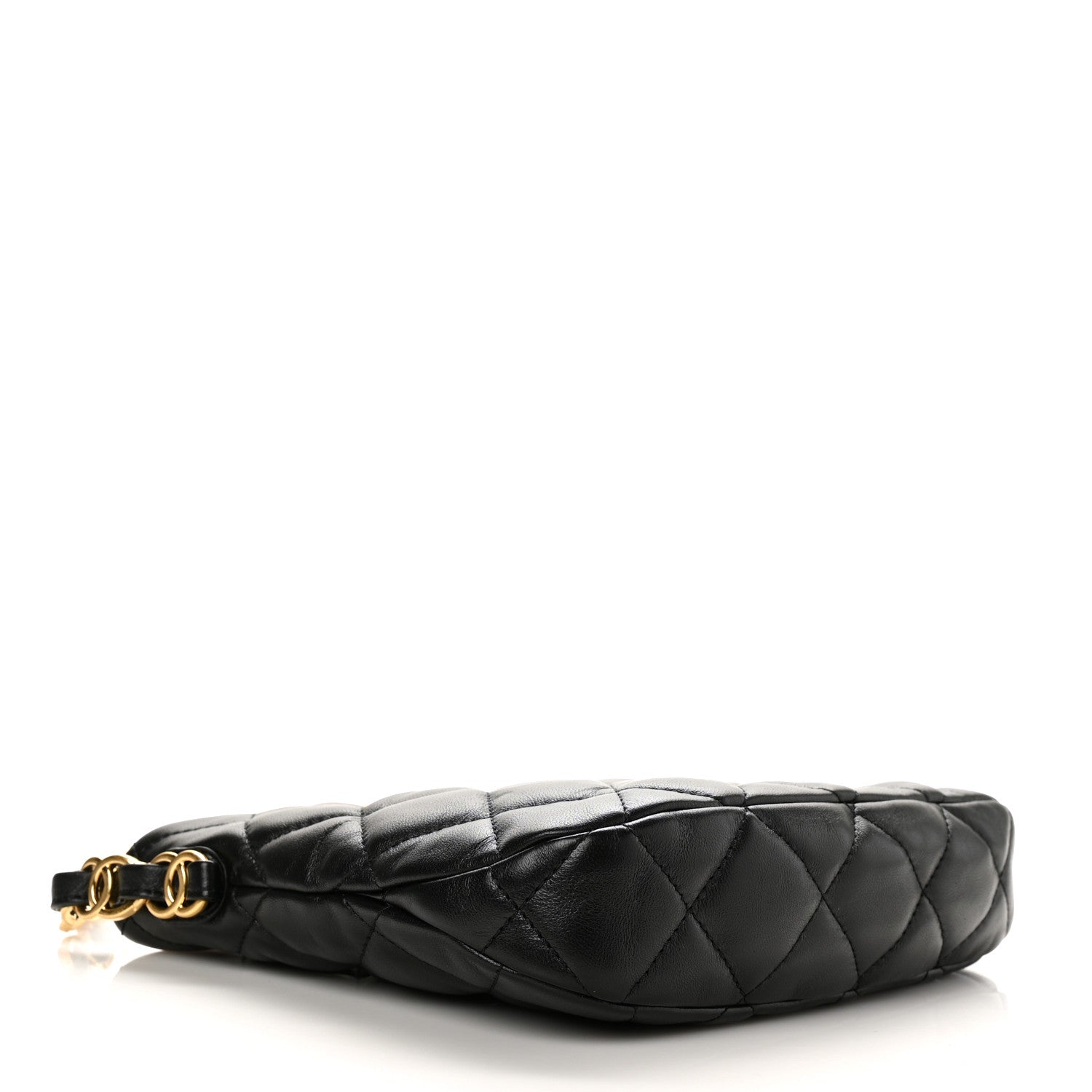 Chanel Lambskin Quilted Hobo Black 3 of 8
