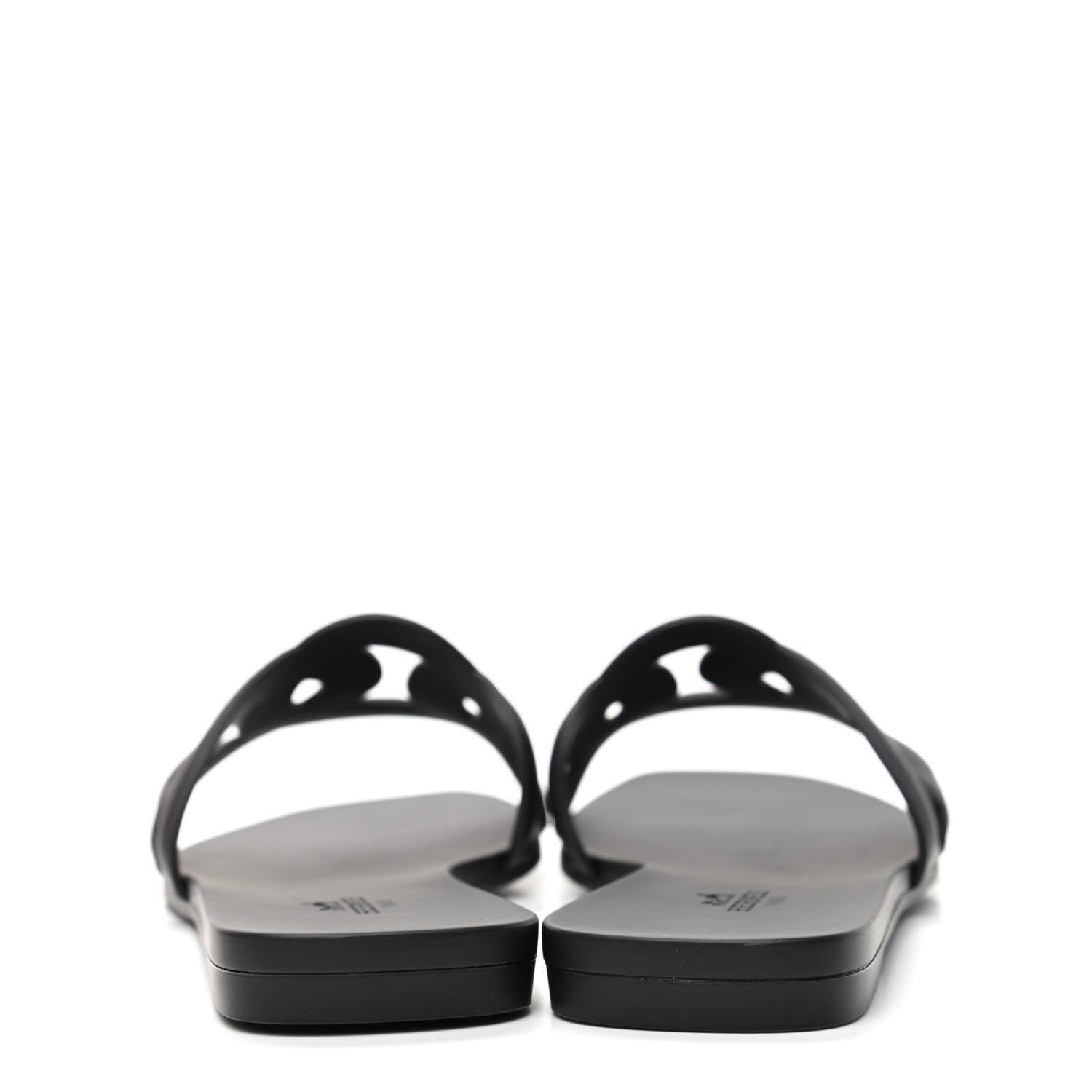 Hermes Rubber Aloha Sandals 39 Black 6 of 9