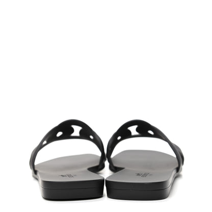 Hermes Rubber Aloha Sandals 39 Black 6 of 9