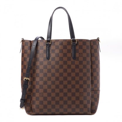 Louis Vuitton Damier Ebene Belmont MM Black 3 of 9
