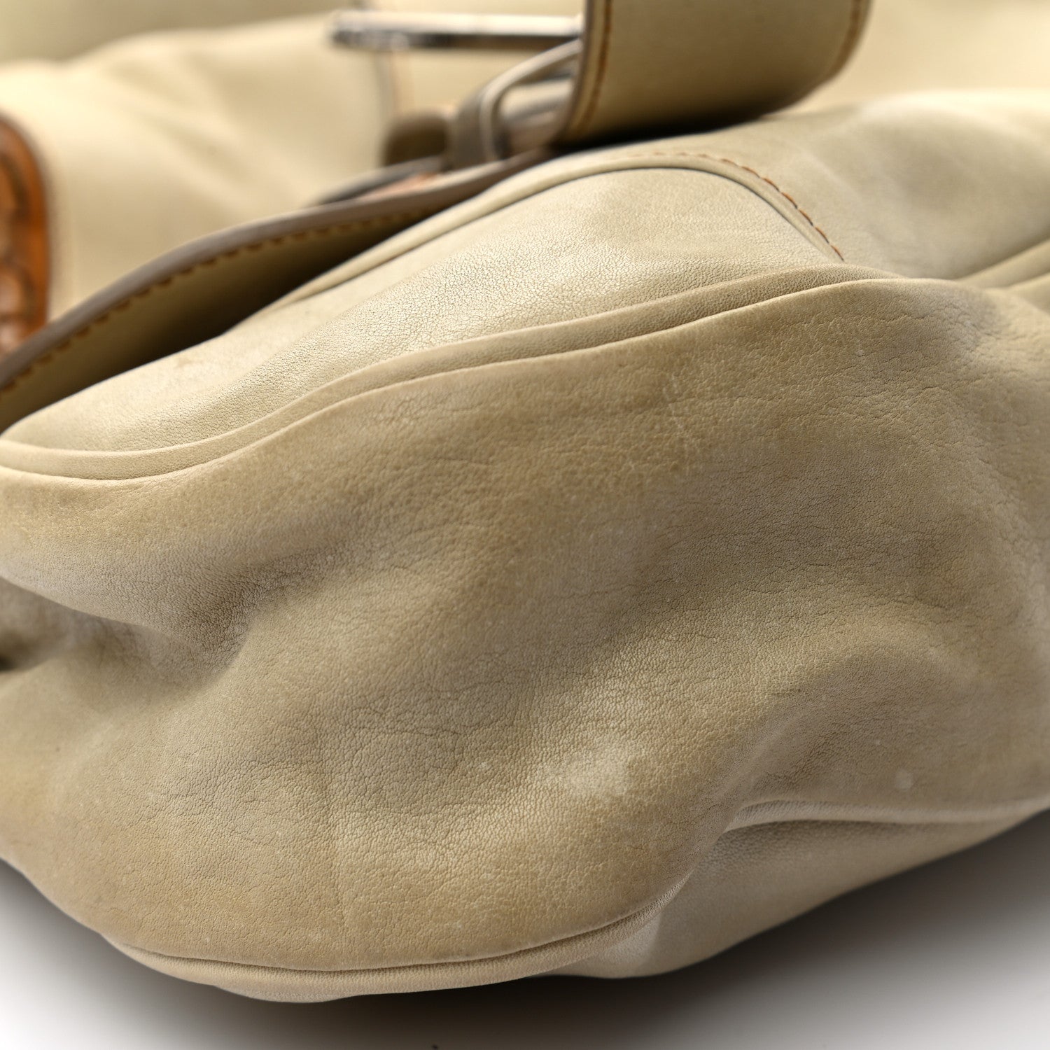 Christian Dior Calfskin Medium Gaucho Double Saddle Bag Ivory 7 of 15