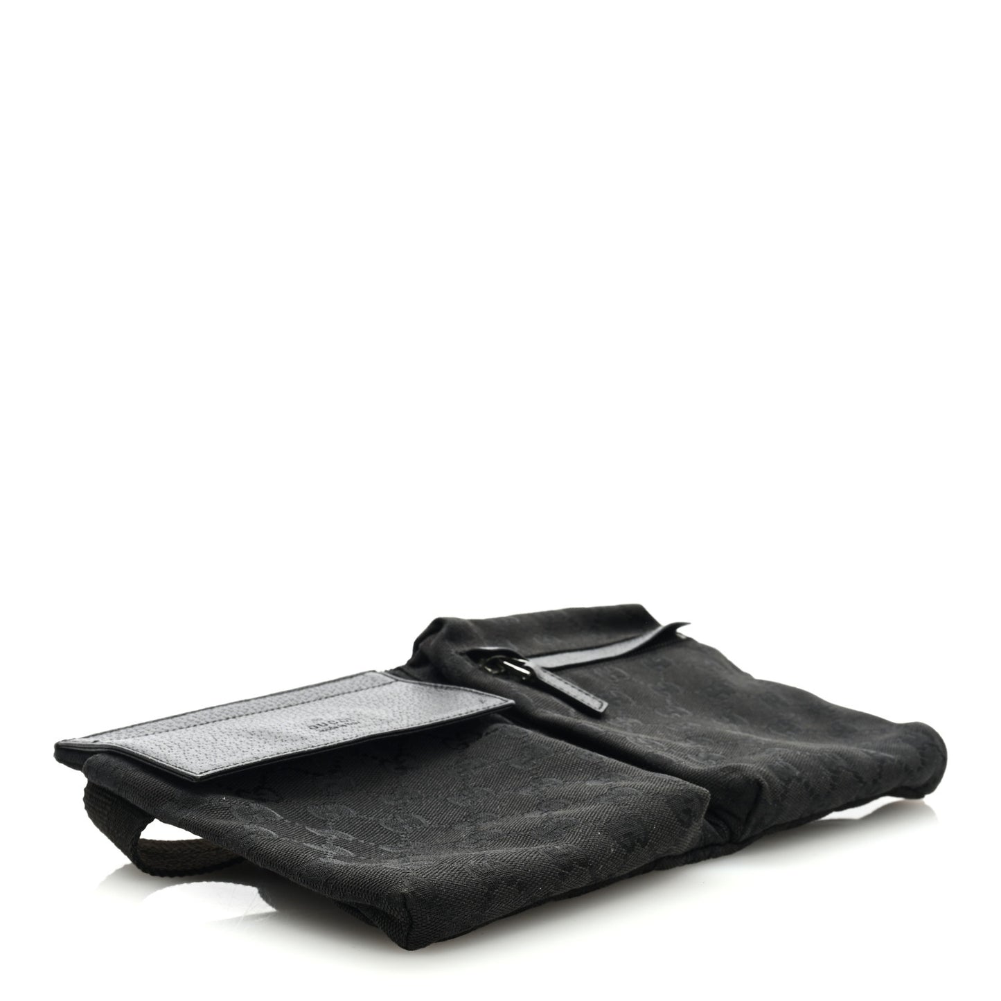 GG Monogram Double Pocket Belt Bag Black