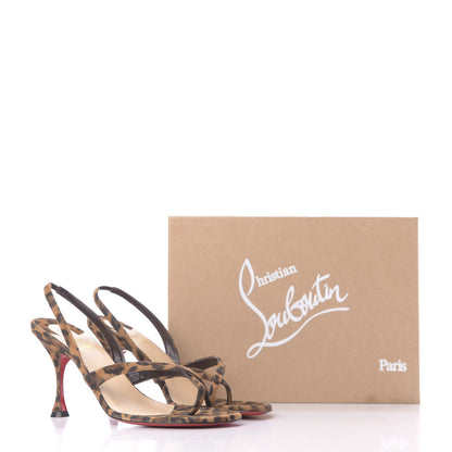 Christian Louboutin Veau Velours Taralita 85 Thong Sandals 40.5 Leo 10 of 10