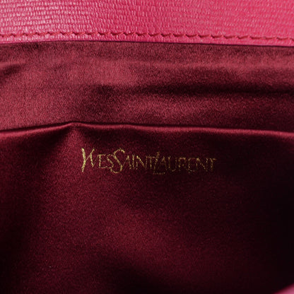Saint Laurent Textured Calfskin Y Ligne Clutch Fuchsia 6 of 7