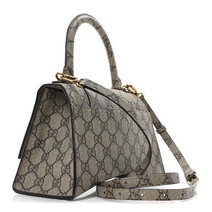 Balenciaga X GUCCI GG Supreme Monogram Small Hourglass Top Handle Bag Beige Ebony 3 of 10