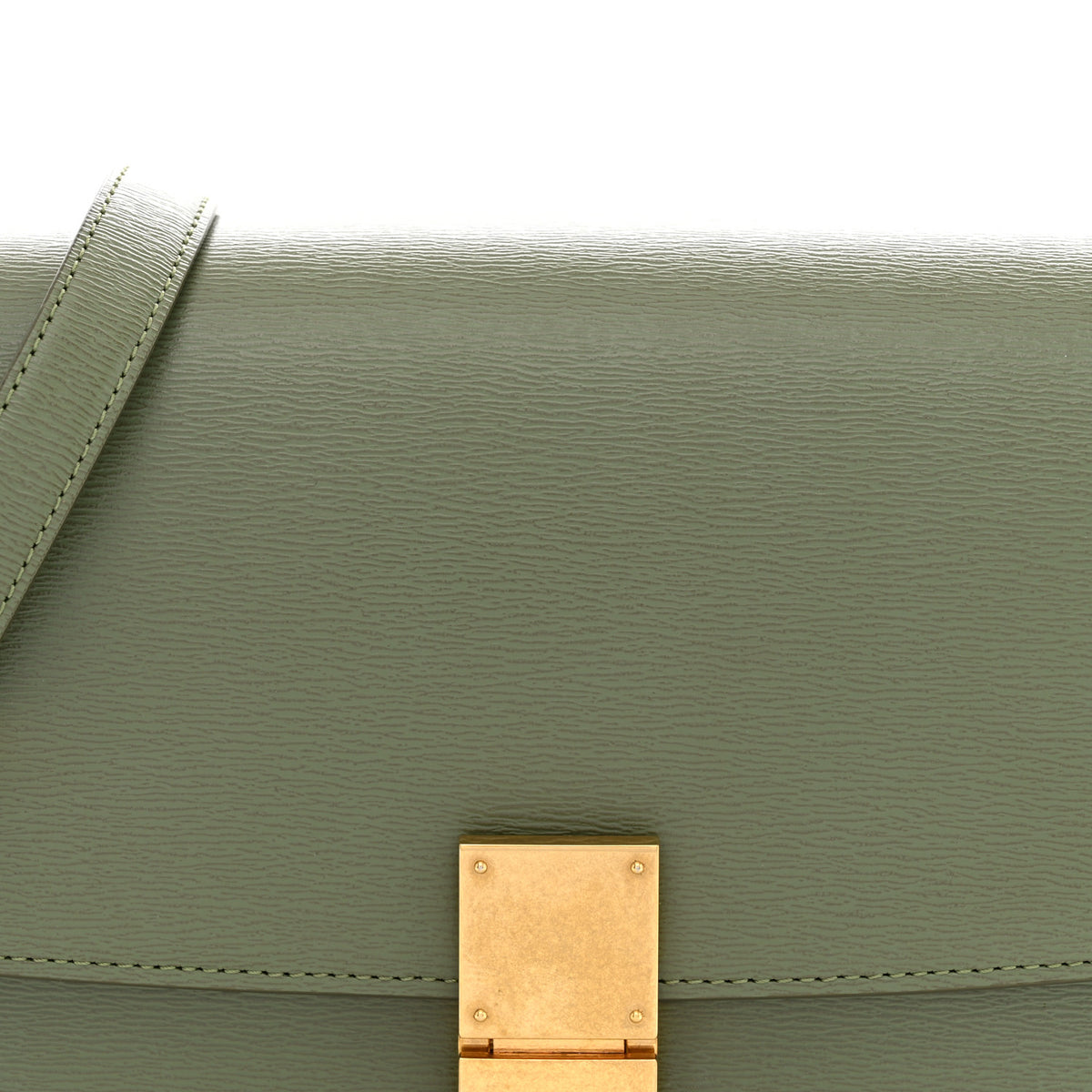 Celine Liege Calfskin Medium Classic Box Flap Bag Light Khaki 8 of 10