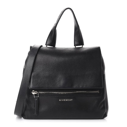 Givenchy Pebbled Calfskin Small Pandora Pure Flap Bag Black 1 of 16