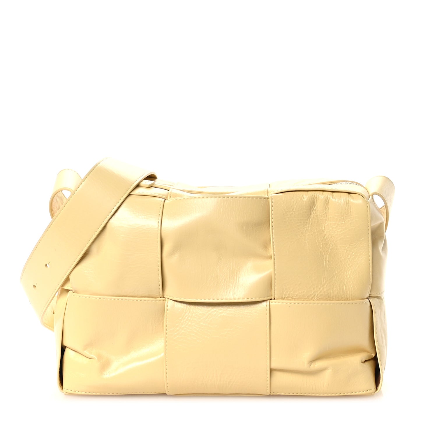 Paper Calfskin Maxi Intrecciato Arco Camera Bag Butter
