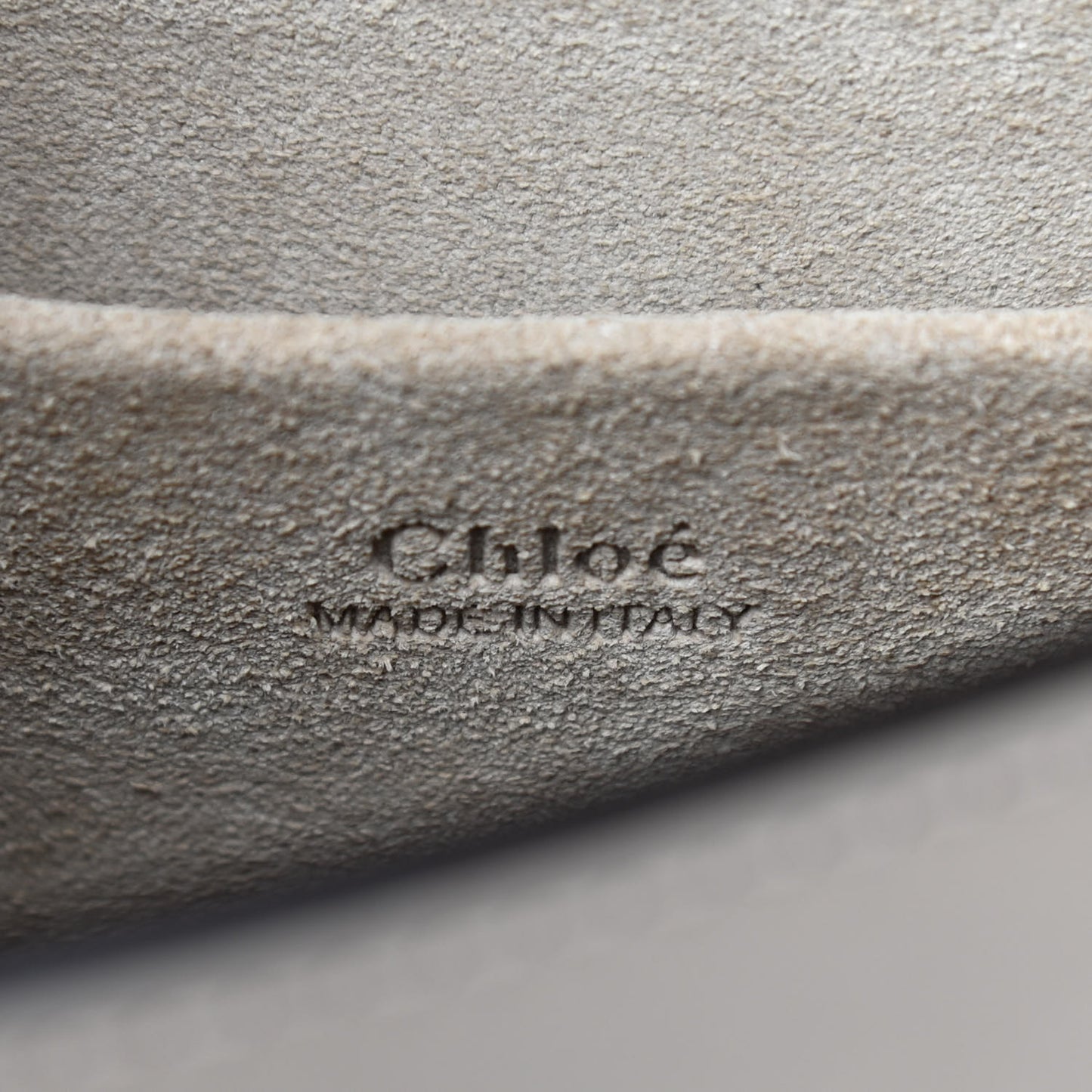 Calfskin Suede Small Nile Bracelet Bag Motty Grey