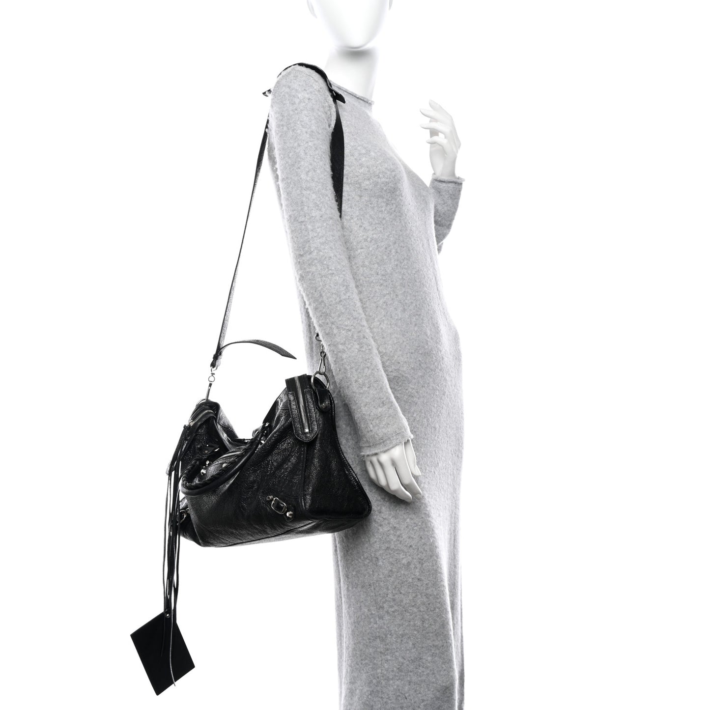 Agneau Classic Silver Hardware City Black