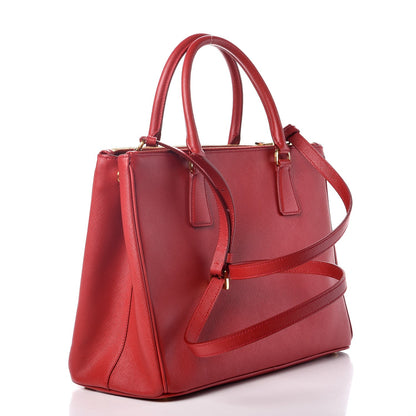Prada Saffiano Medium Galleria Double Zip Tote Fuoco 4 of 13