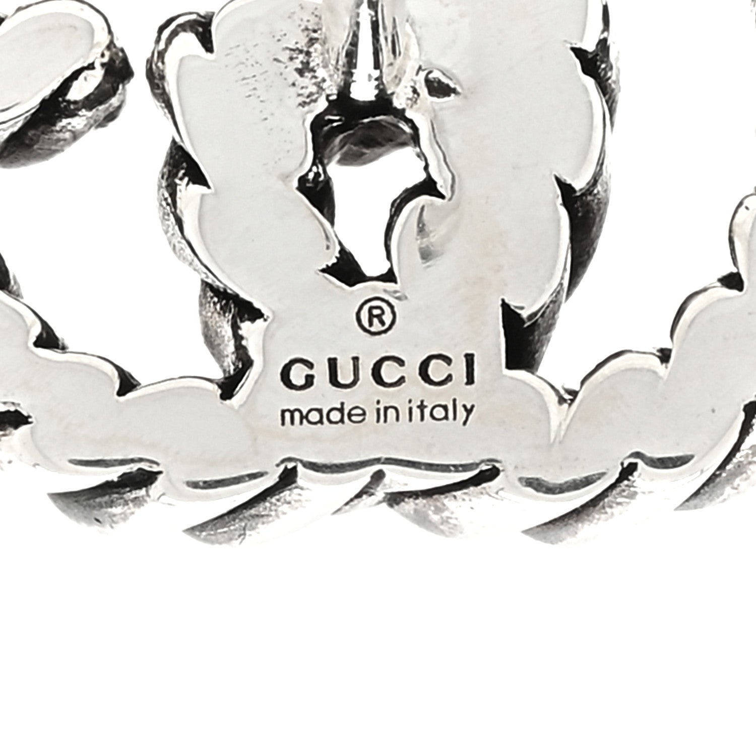 Gucci Sterling Silver Torchon Double G Earrings 4 of 4
