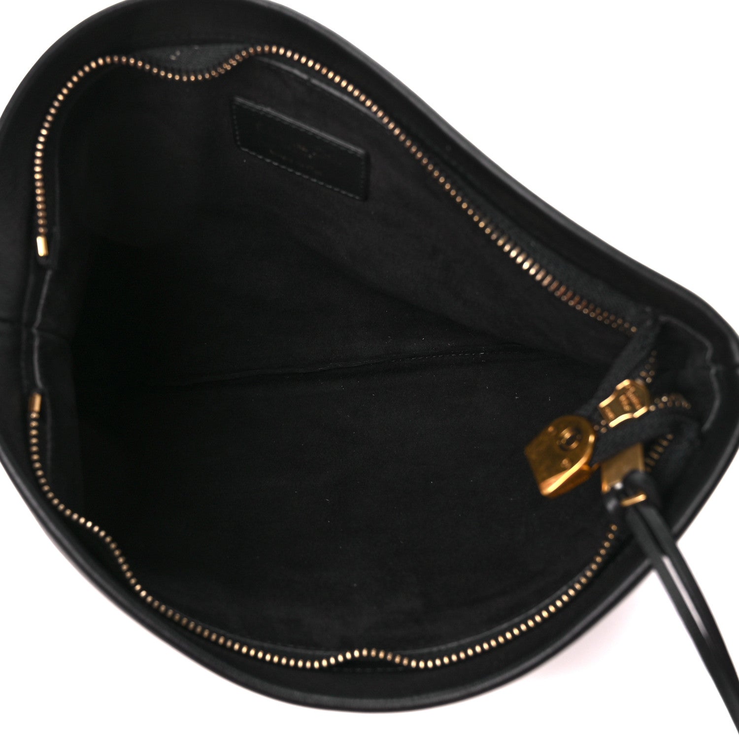 Christian Dior Calfskin Medium Diordouble Zip Pouch Black 5 of 10