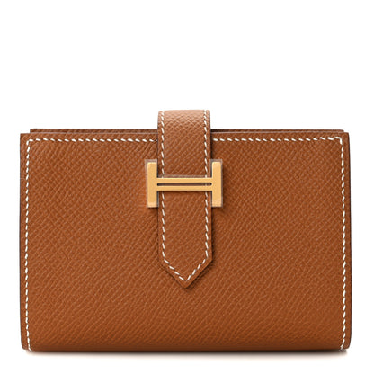 Hermes Epsom Mini Bearn Wallet Gold 1 of 7