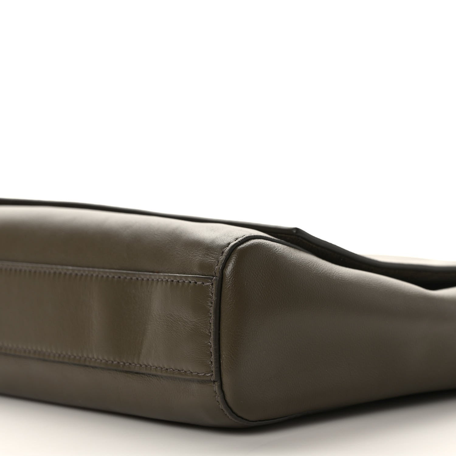 Saint Laurent Smooth Calfskin Suede Medium Reversible Monogram Kate Satchel Olive 8 of 8