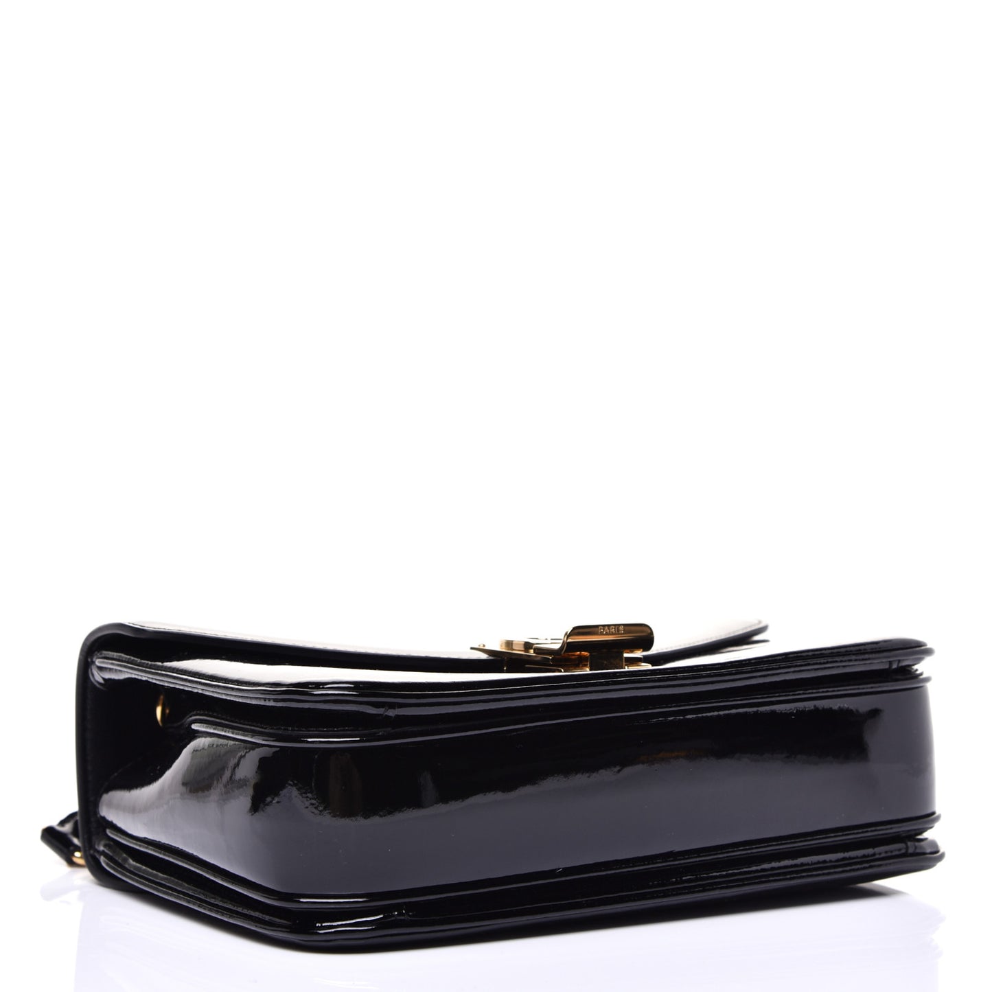 Patent Calfskin Medium C Bag Black