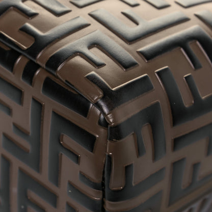 Fendi Vitello Bi-Color FF 1974 Embossed Mini Backpack Maya Black 10 of 17