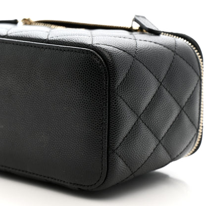 Chanel Caviar Quilted Small Vanity Case With Chain Black 10 of 12