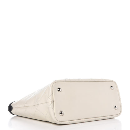Chanel Grained Calfskin Shopping Fever Tote White 5 of 12