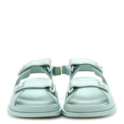 Chanel Rubber CC Dad Sandals 39 Light Blue 3 of 9