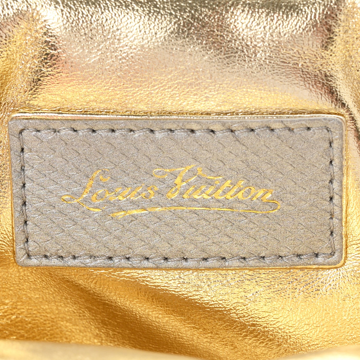 Louis Vuitton Satin Monogram Aumoniere Clutch Silver 6 of 10