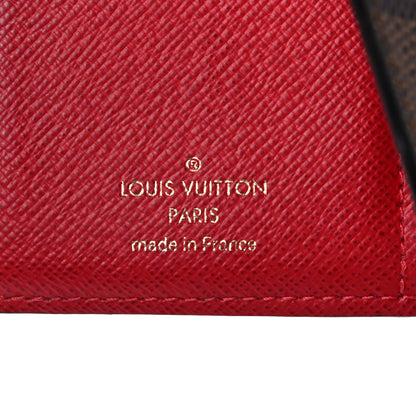 Louis Vuitton Damier Ebene Victorine Wallet Red 6 of 18