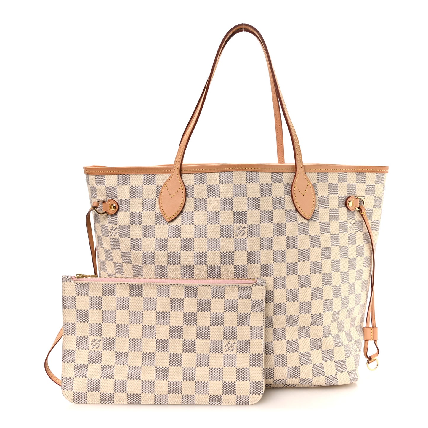 Damier Azur Neo Neverfull MM Rose Ballerine