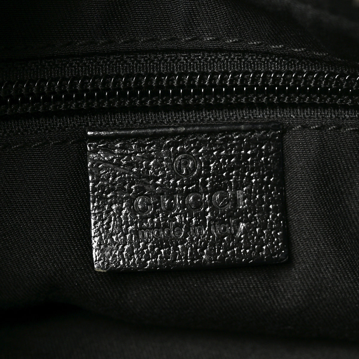 Gucci Monogram Medium Half Moon Hobo Black 6 of 10