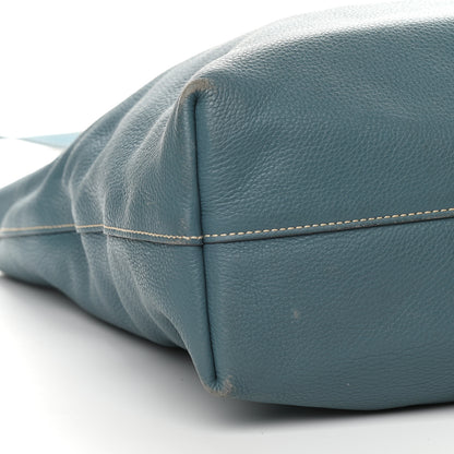 Prada Cervo Deerskin Tote Blue 8 of 10