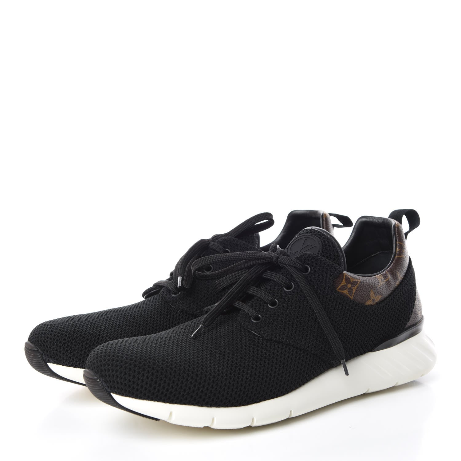 Louis Vuitton Mesh Monogram Fastlane Low Sneakers 11 Black 3 of 8