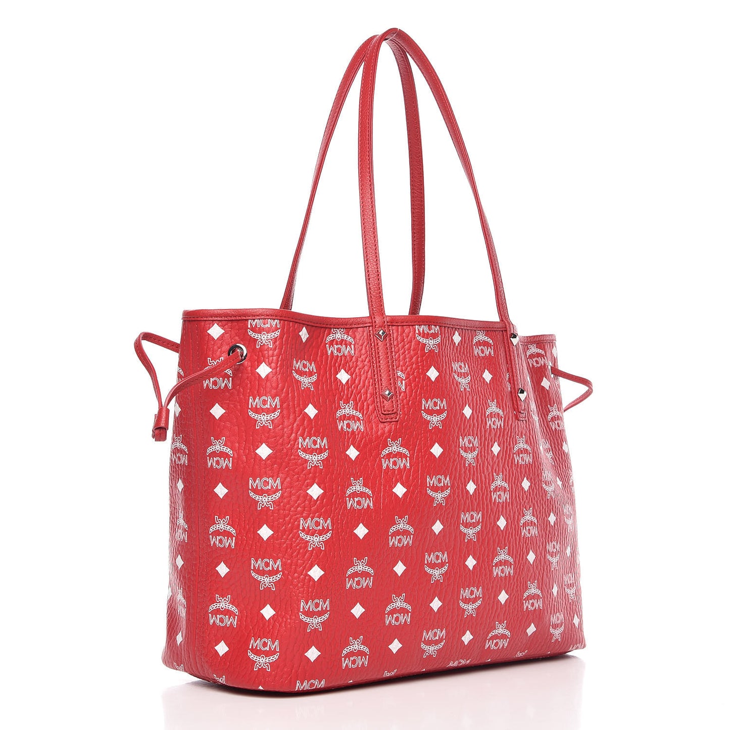 Visetos Medium Liz Reversible Shopper Tote Ruby Red