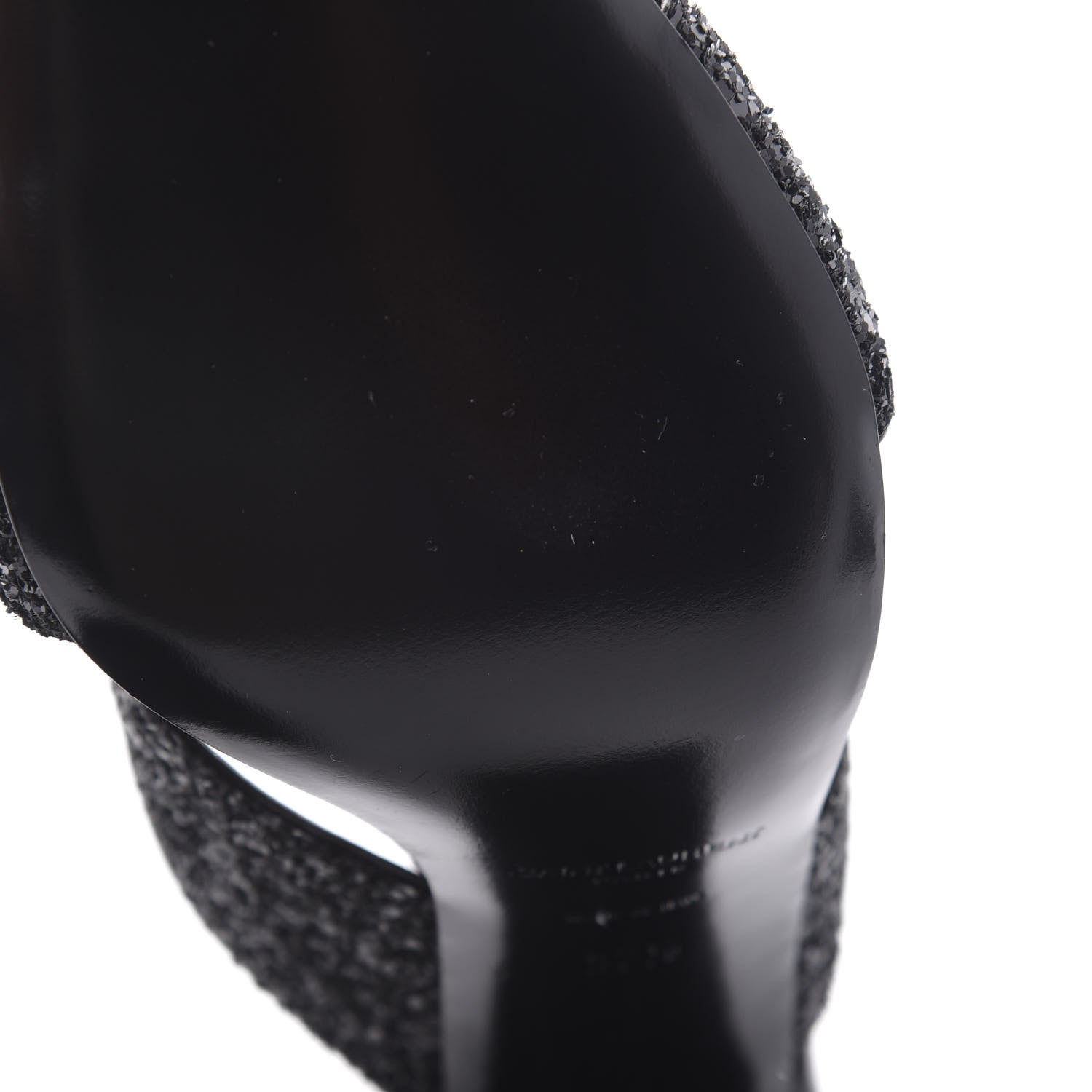 Saint Laurent Glitter LouLou 95 Mules 37.5 Black 6 of 10