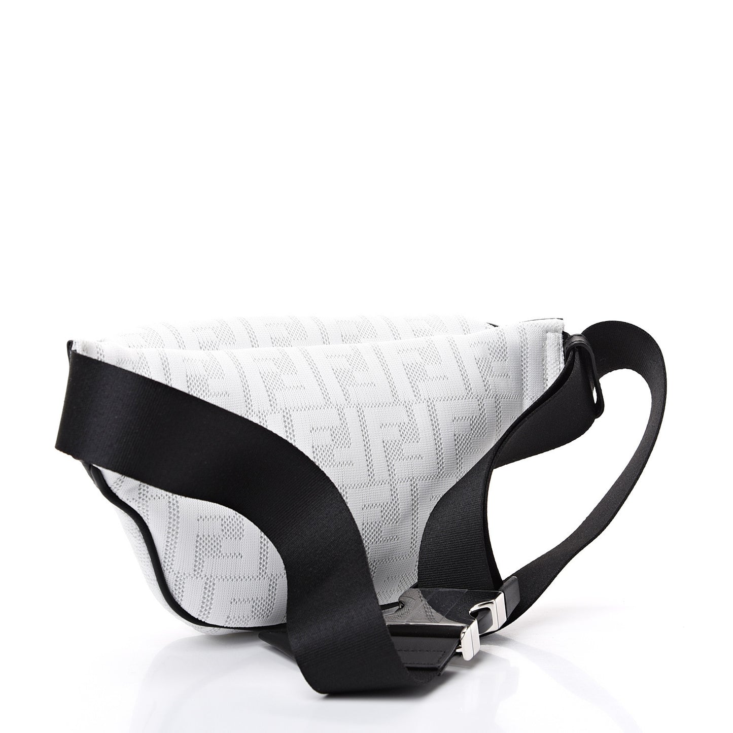Neoprene Mesh Vitello Grace FF Pocket Belt Bag White