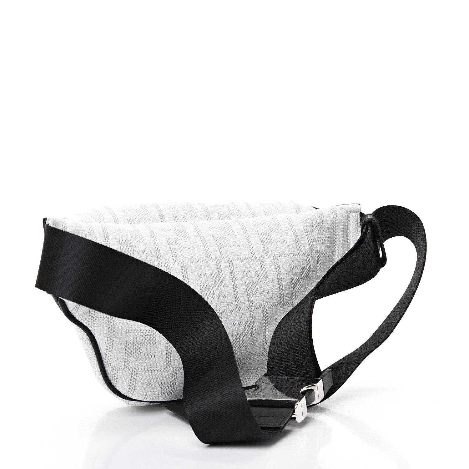 Fendi Neoprene Mesh Vitello Grace FF Pocket Belt Bag White 2 of 9
