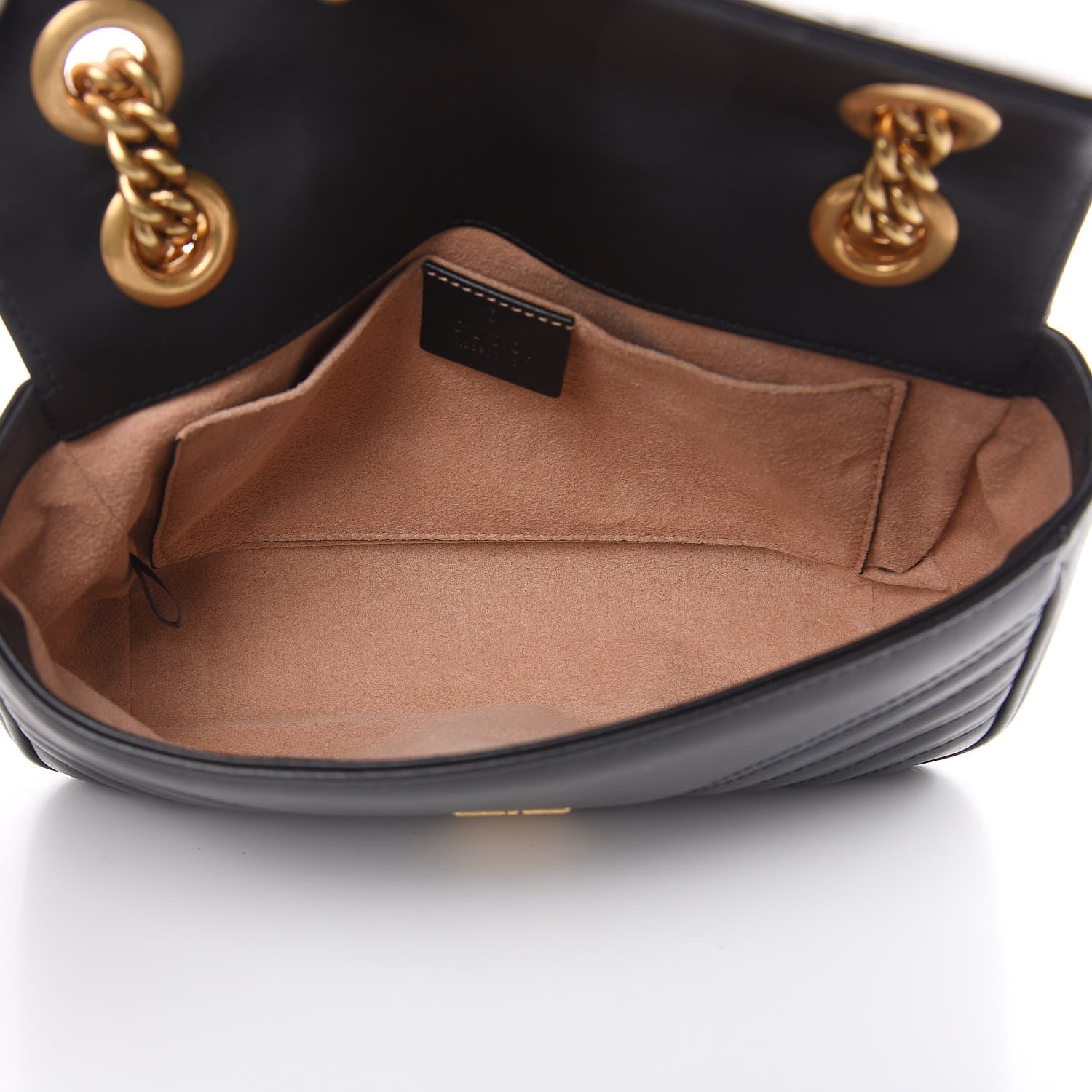 Gucci Calfskin Matelasse Mini GG Marmont Shoulder Bag Black 5 of 10