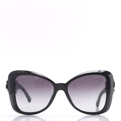 Chanel Lambskin Camellia CC Sunglasses 5317-Q Black 2 of 7