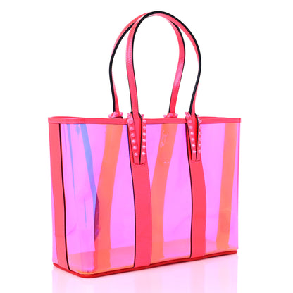 Christian Louboutin PVC Spikes East West Cabata Tote Pink 4 of 11