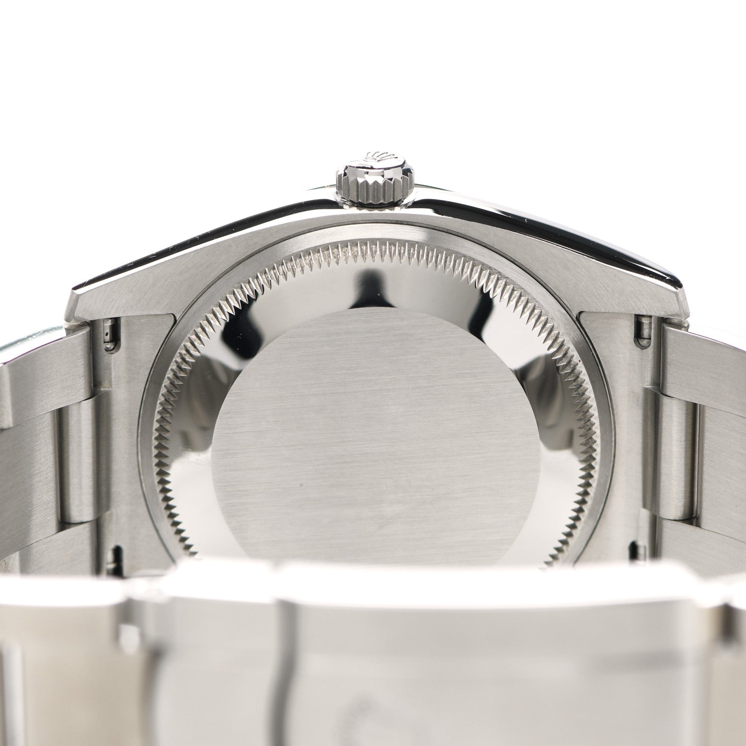 Rolex Stainless Steel 18K White Gold Diamond 34mm Air-King Oyster Perpetual Watch Pink 114234 4 of 5