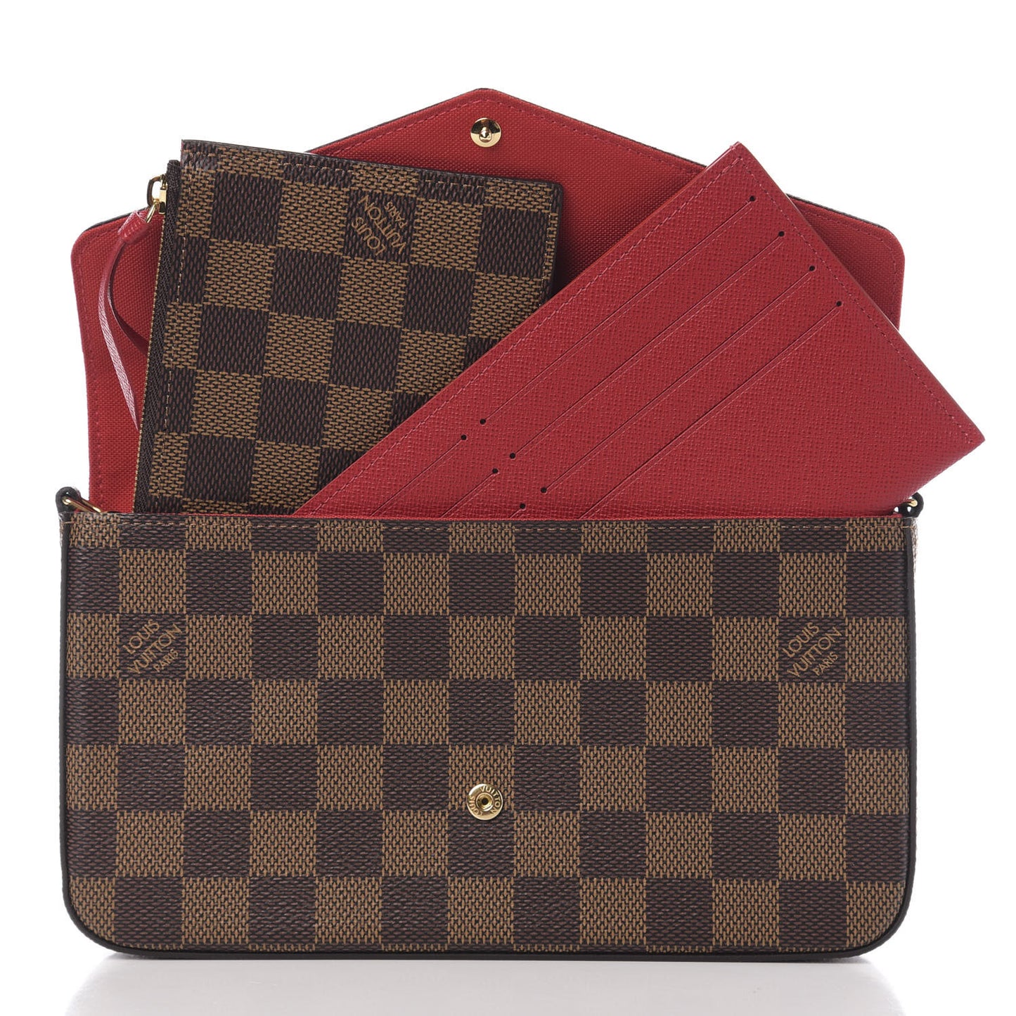Damier Ebene Pochette Felicie Chain Wallet
