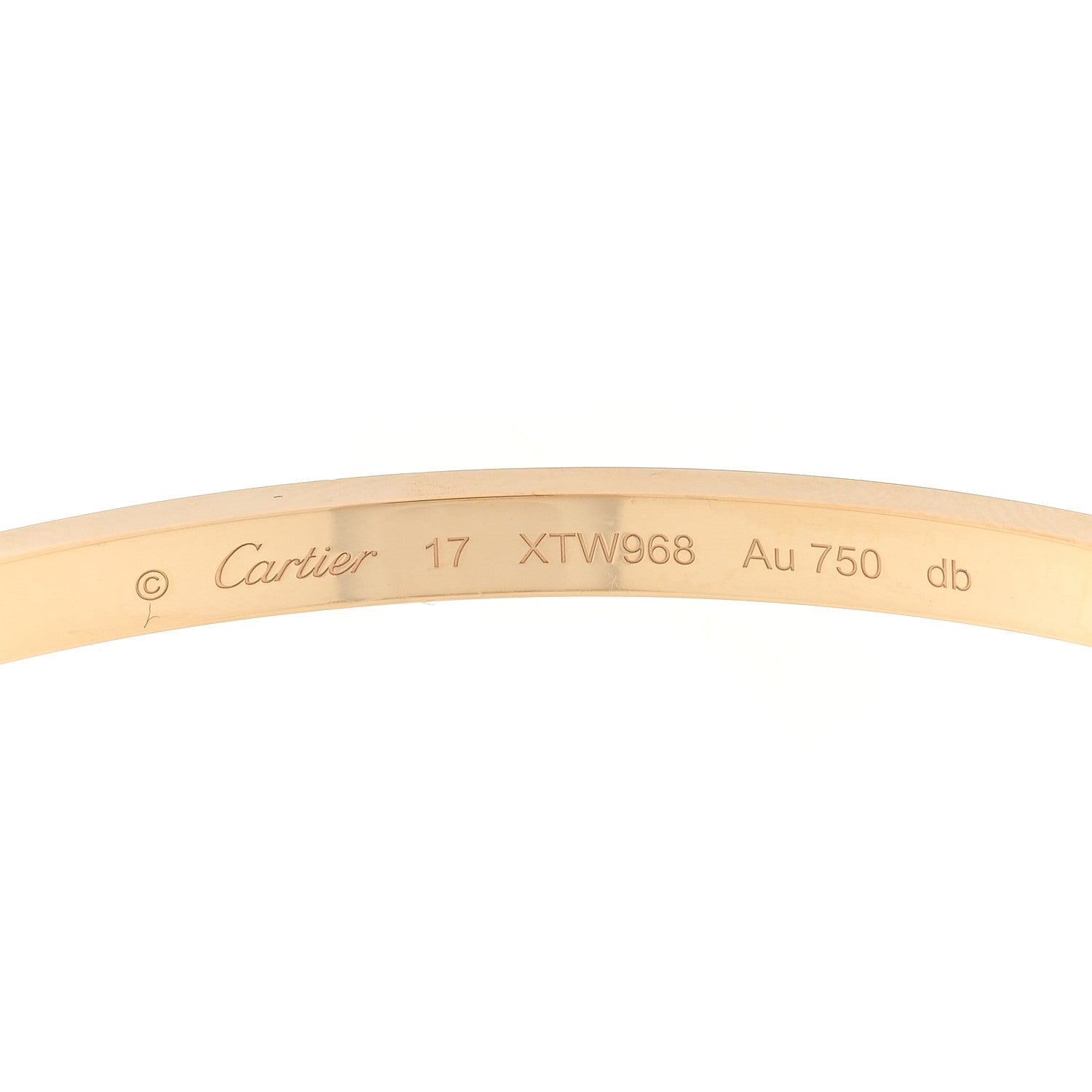 Cartier 18K Yellow Gold Small LOVE Bracelet 17 3 of 8