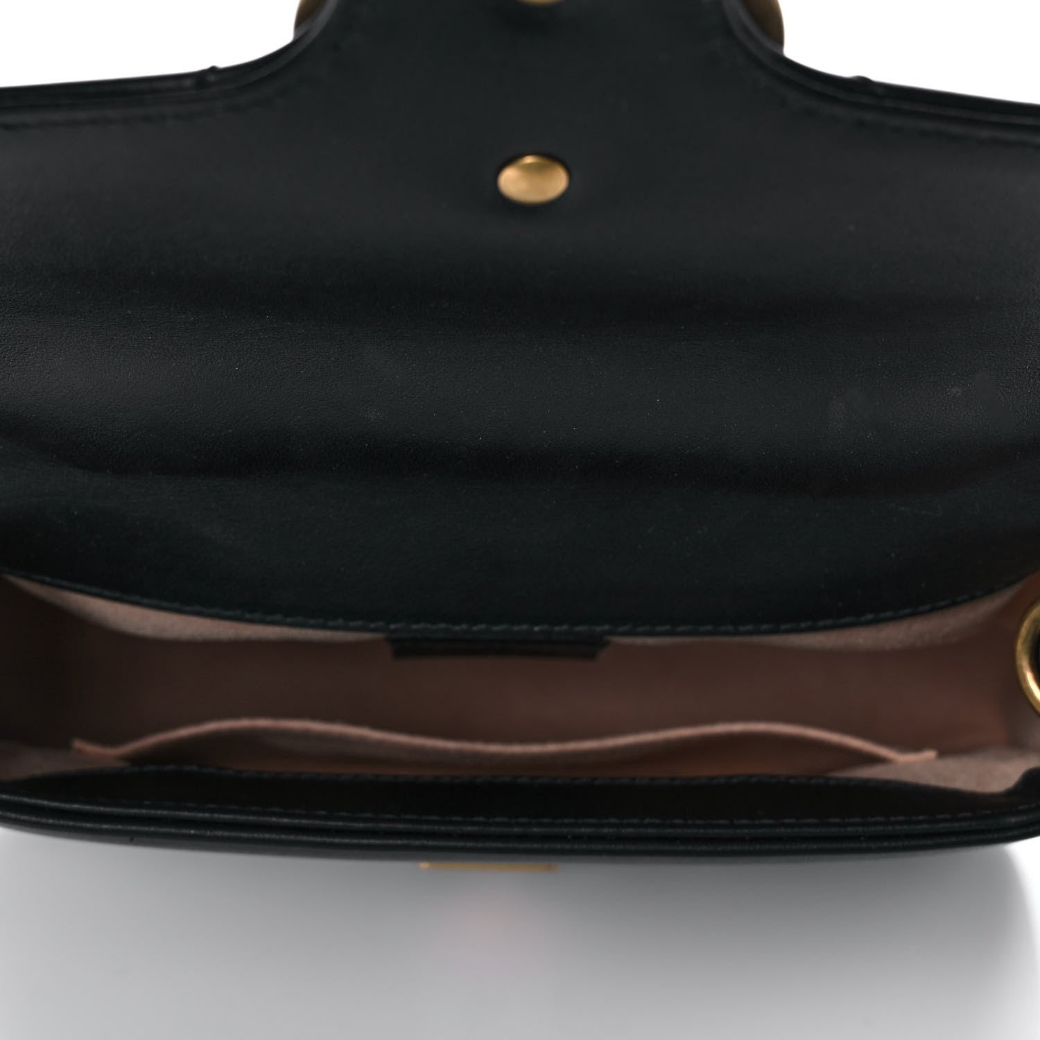 Gucci Calfskin Matelasse Mini GG Marmont Top Handle Shoulder Bag Black 5 of 11