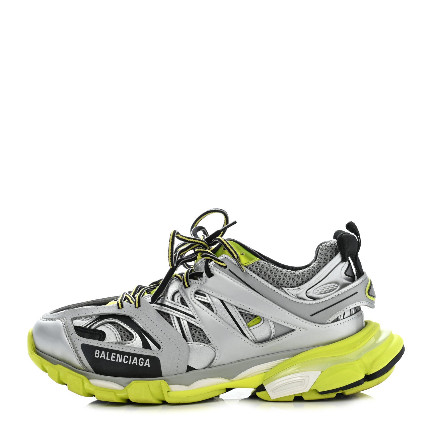 Balenciaga Mesh Nylon Mens Track Sneakers 42 Silver Green 1 of 10