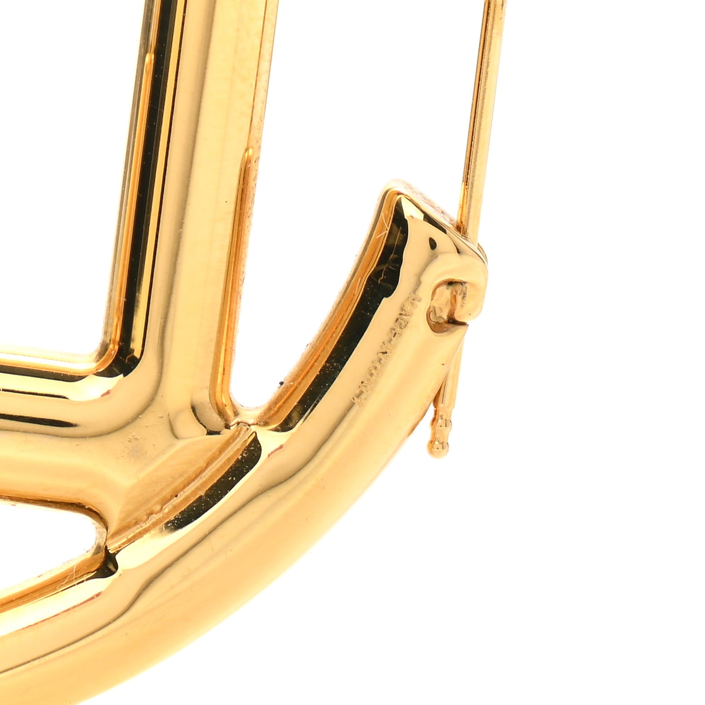 Metal FF Hoop Earrings Gold Silver