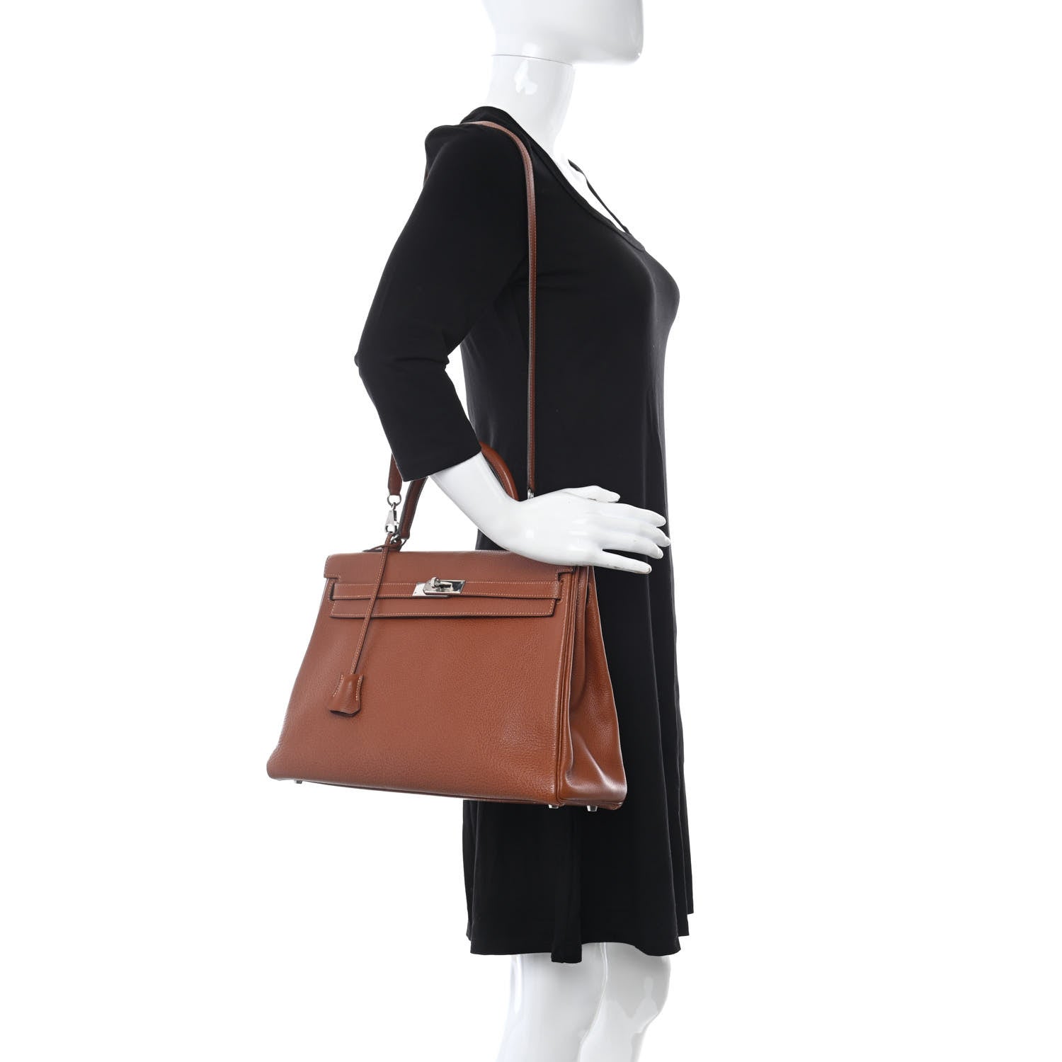 Hermes Buffle Skipper Kelly Retourne 35 Marron Glace 2 of 10